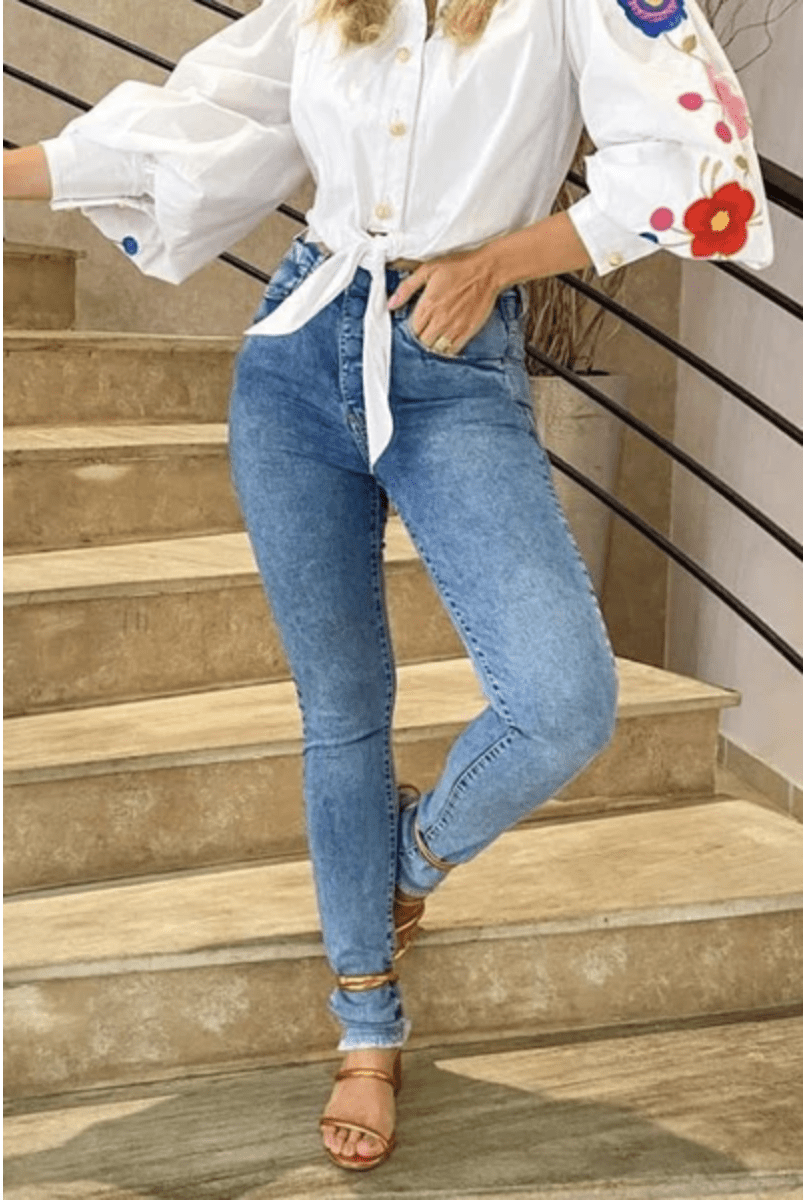 CALCA ANDREA SKINNY LIGHT BLUE - Imagem 2