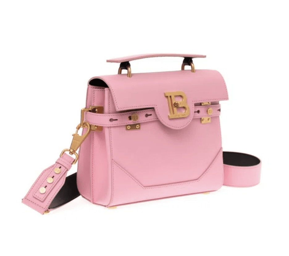BALMAIN - BOLSA BBUZZ 23CUIR DE VEAU MEDIUM PINK - Imagem 2