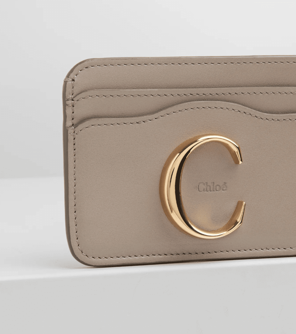 CHLOÉ - PORTA CARTAO CHLOE C CARD HOLDER SHINY C MOTTY GREY - Imagem 3