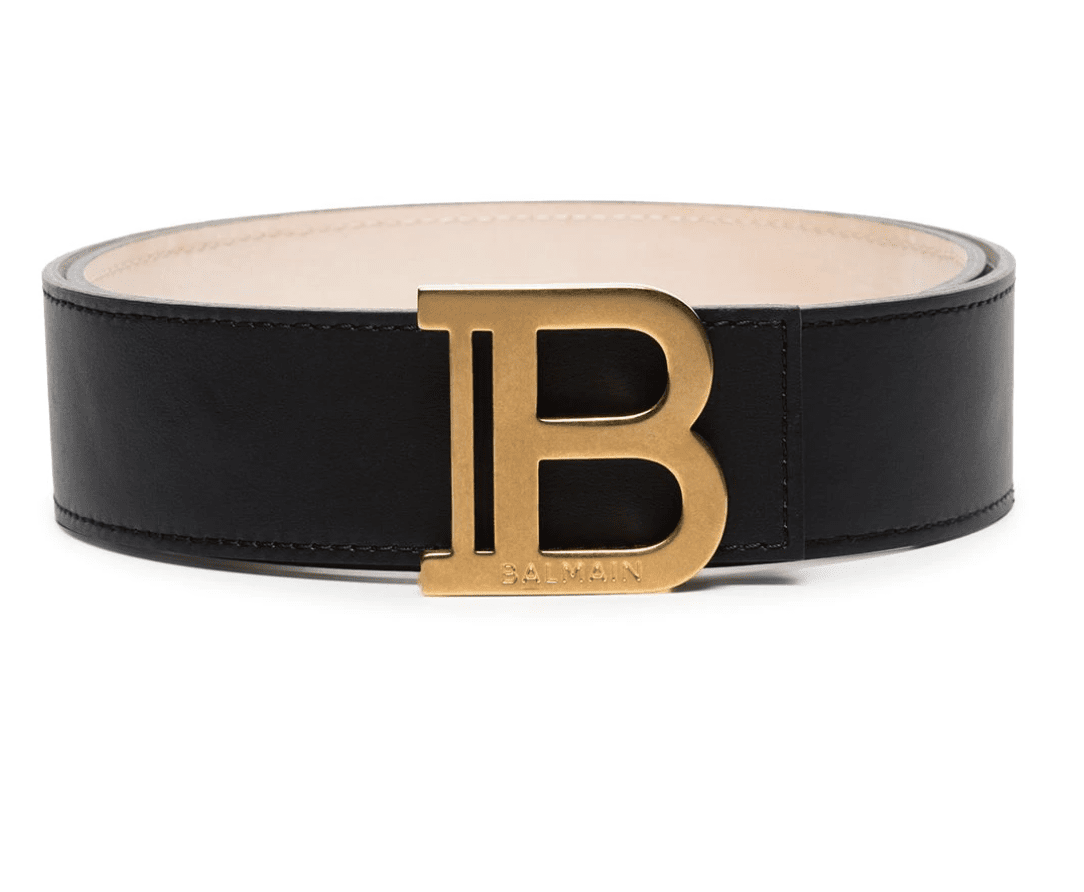 BALMAIN - CINTO FEMININO BBELT 4CMCUIR DE VEAU 0PA BLACK