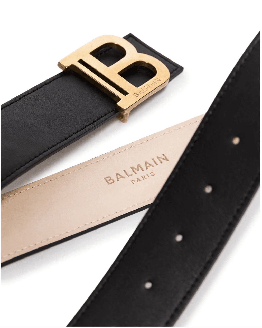 BALMAIN - CINTO FEMININO BBELT 4CMCUIR DE VEAU 0PA BLACK - Imagem 3