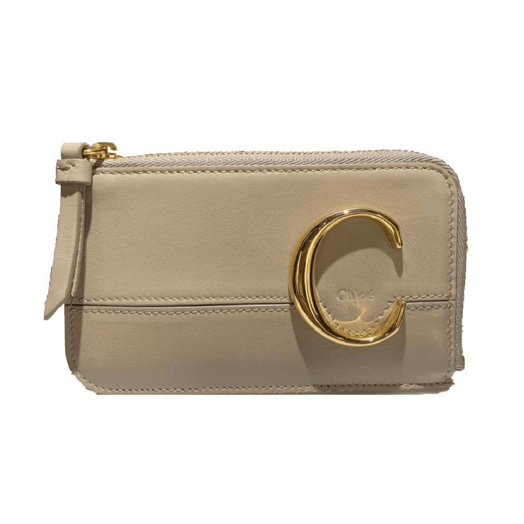 CHLOÉ - PORTA CARTAO CHLOE C CARD HOLDER SHINY C STORMY GREY