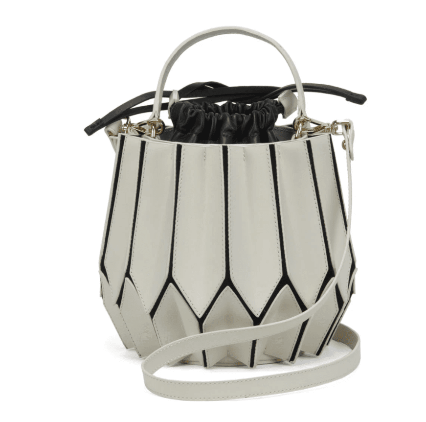 Bolsa Feminina De Couro Preto/Off White