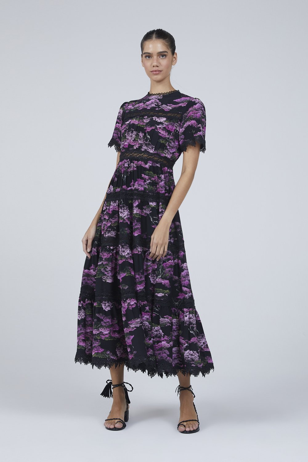 Vestido Longo Ávila I Couture Estampa Ipê