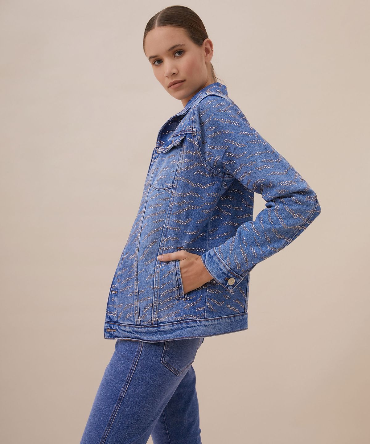 Kosiuko - Campera Block Glam Zibra Jeans - Imagem 5