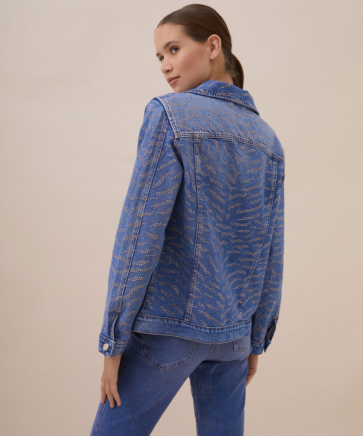 Kosiuko - Campera Block Glam Zibra Jeans - Imagem 6