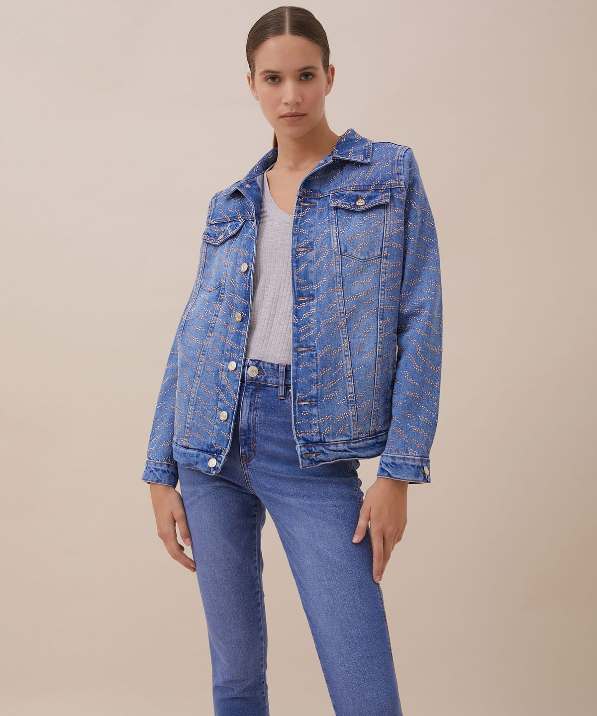 Kosiuko - Campera Block Glam Zibra Jeans