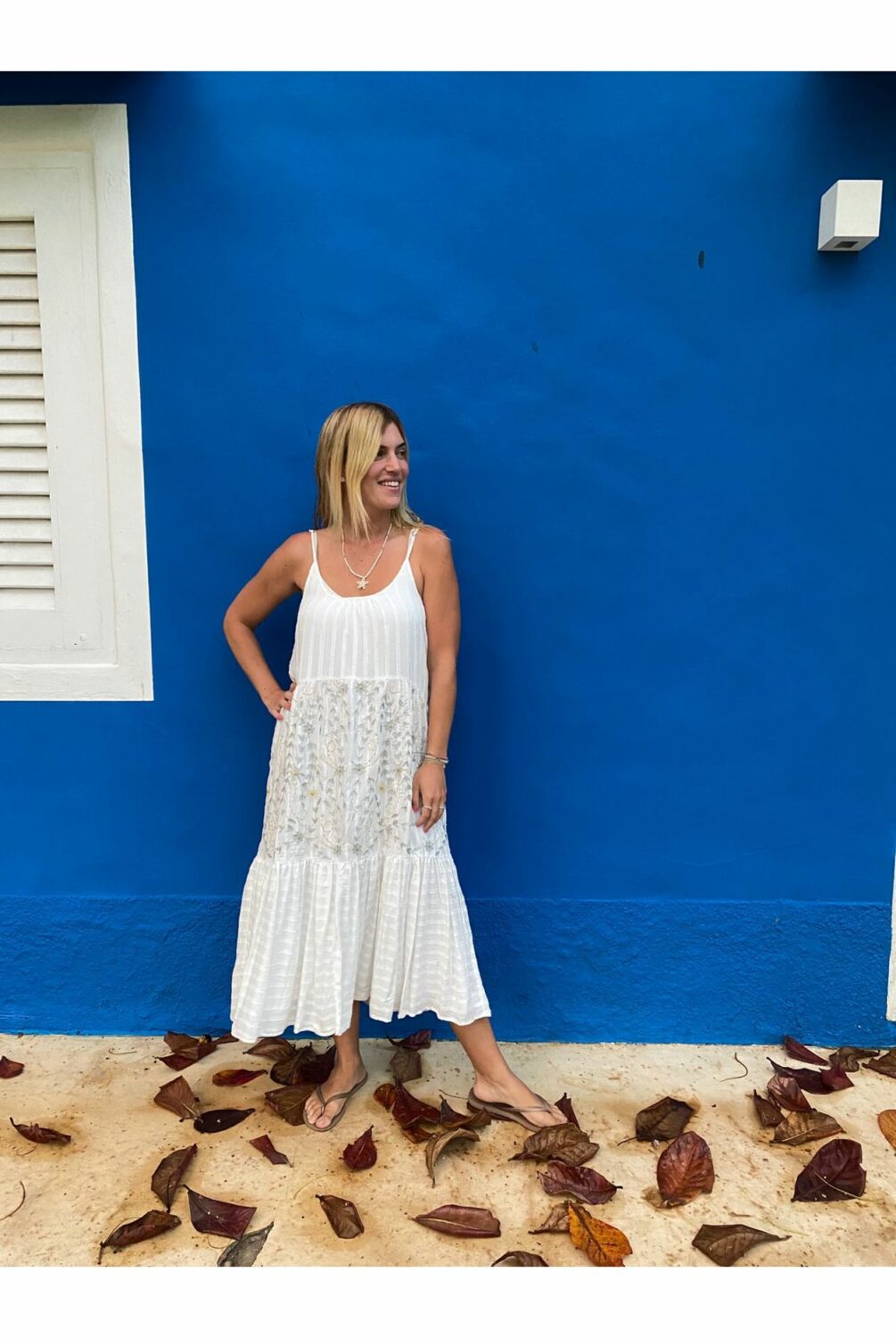 Vestido Longo Esmeralda Branco