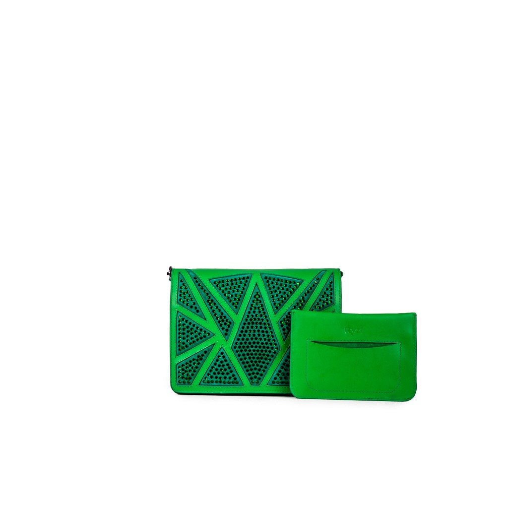 BOLSA DE COURO CAMURCA/MESTICO JELLY GREEN - Imagem 3