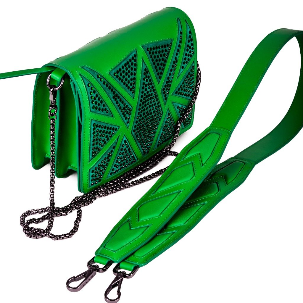 BOLSA DE COURO CAMURCA/MESTICO JELLY GREEN - Imagem 4