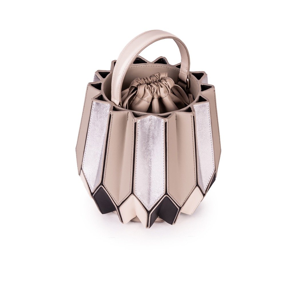 GAMORA BOLSA DE COURO NAPA METAL/MESTICO NEW TAUPE/PRATA/PR - Imagem 4