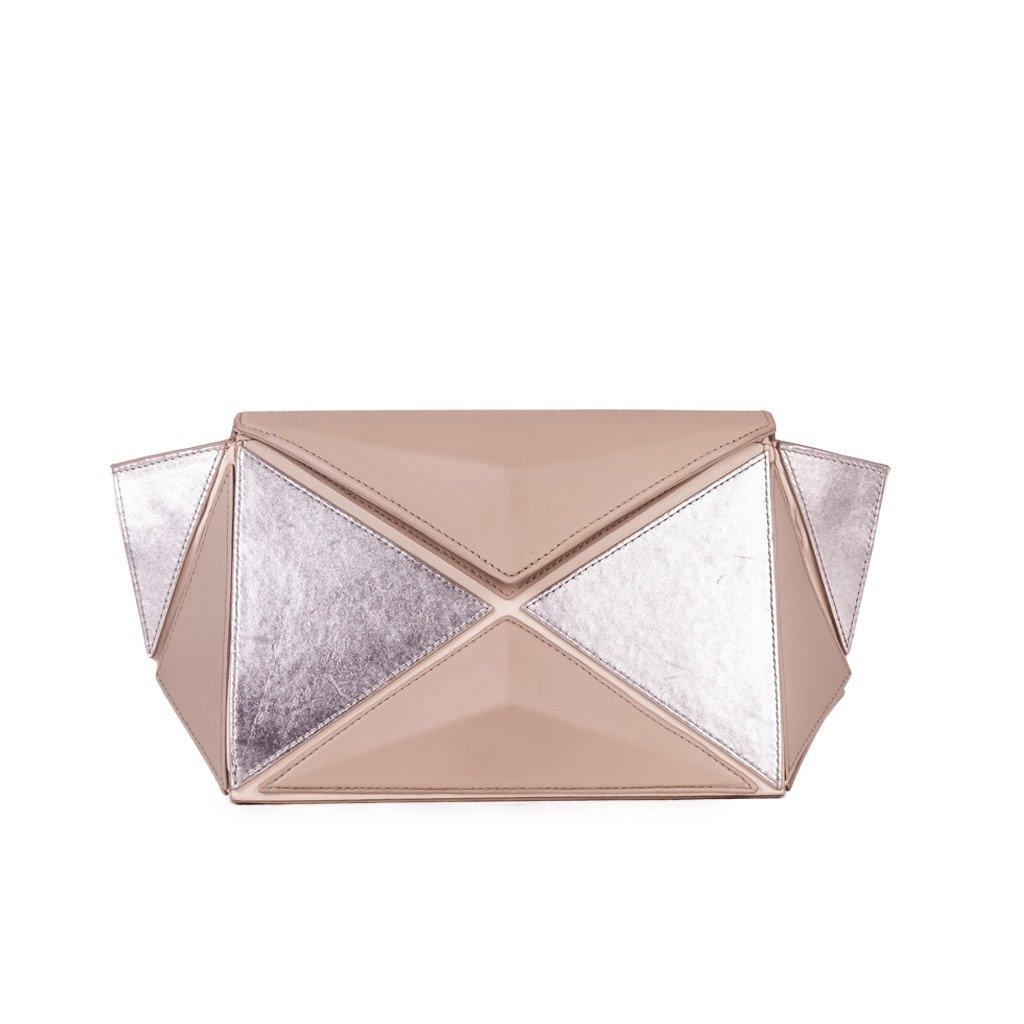 MAGIC BOLSA DE COURO MESTICO/NAPA METAL/ NEW TAUPE/PRATA/OFF - Imagem 3