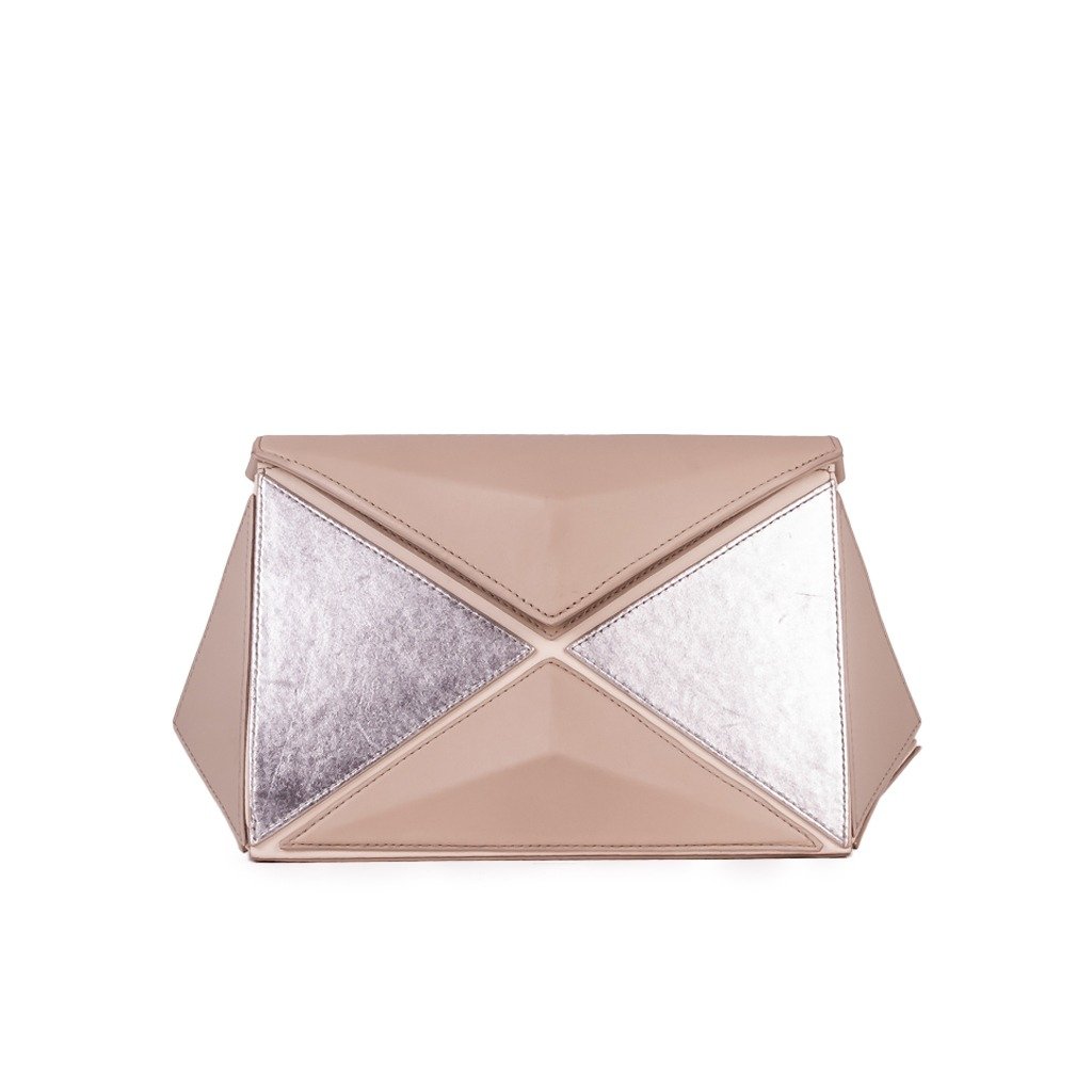 MAGIC BOLSA DE COURO MESTICO/NAPA METAL/ NEW TAUPE/PRATA/OFF - Imagem 4