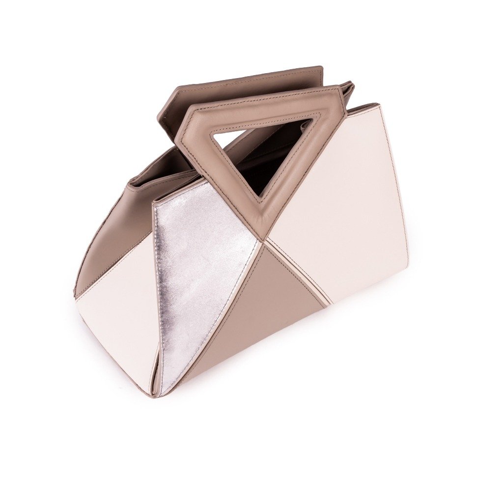 YOKO MINI BOLSA DE COURO NAPA METAL/SOFT/MESTICO PRATA/OFF W - Imagem 3