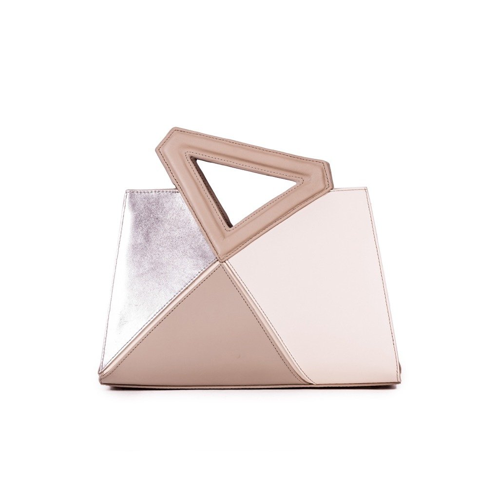YOKO MINI BOLSA DE COURO NAPA METAL/SOFT/MESTICO PRATA/OFF W