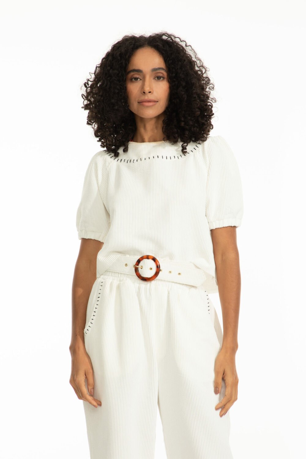Blusa Veludo Jatoba Off White