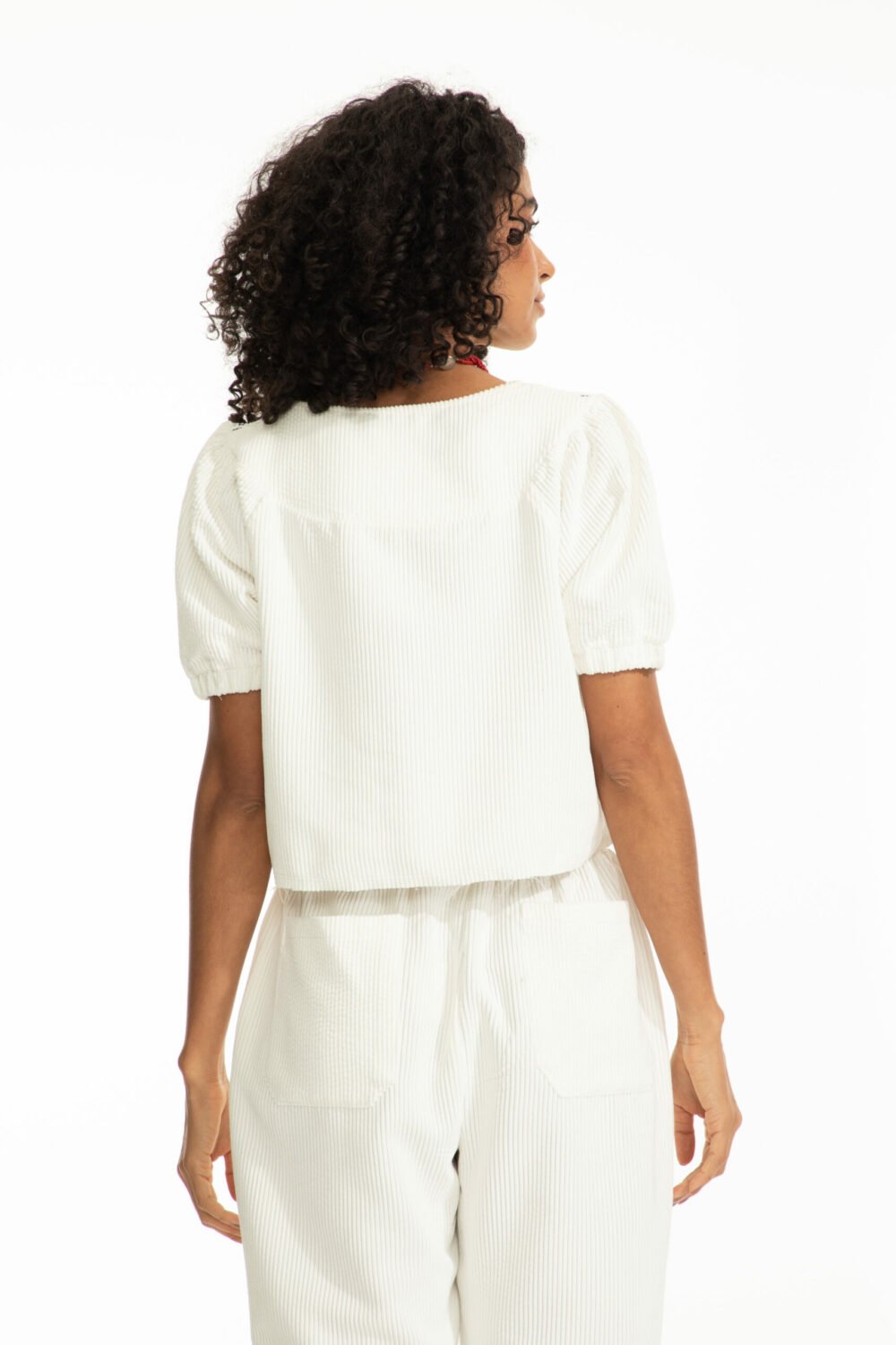 Blusa Veludo Jatoba Off White - Imagem 3