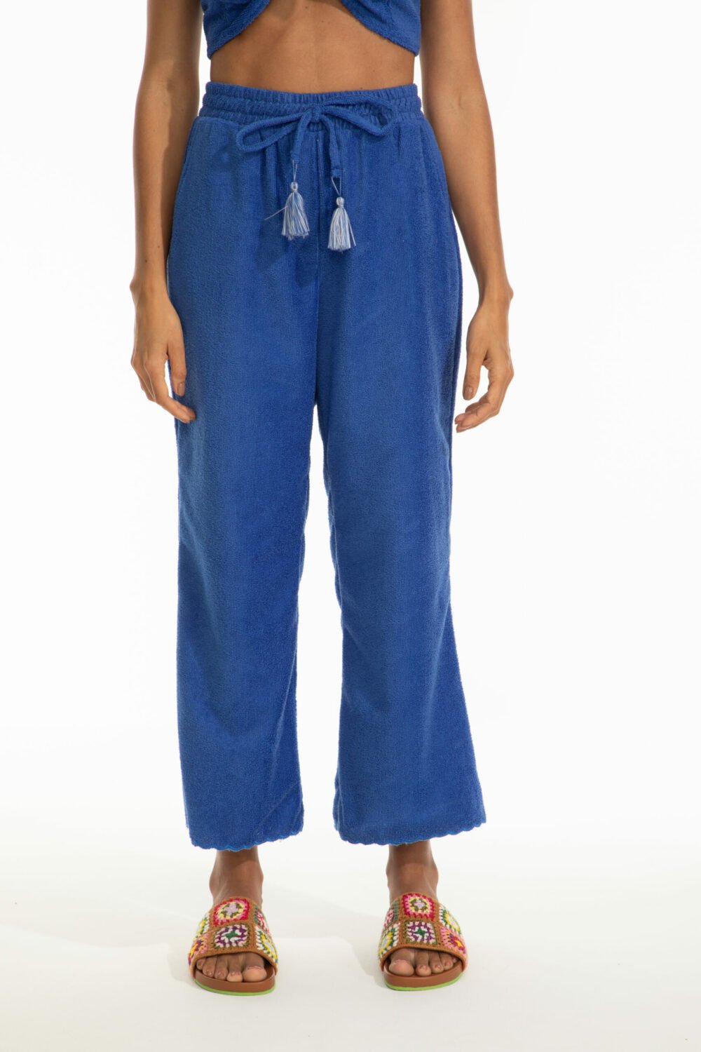 Calça Barra Bordada Ipe Azul Bic - Imagem 2