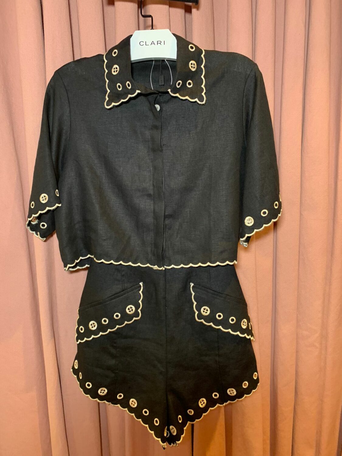 Camisa Bordada Galito Preto