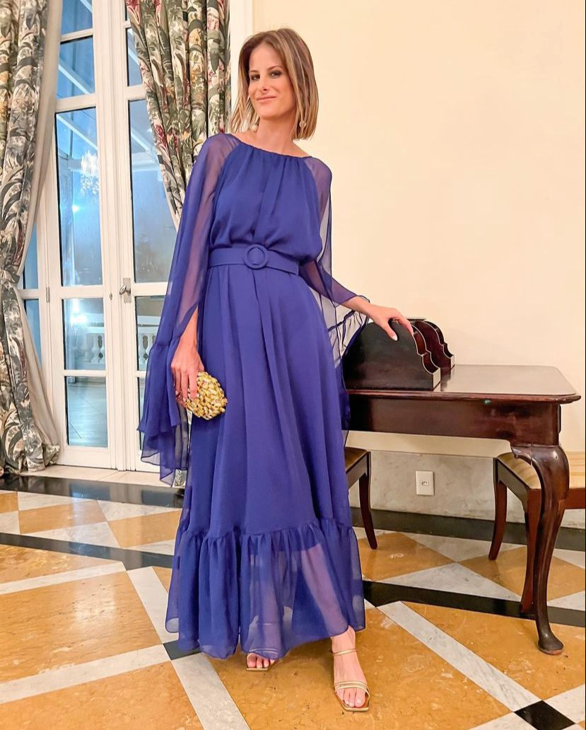 1461 Vestido Cor 21 Azul Bic Tam P Azul Bic