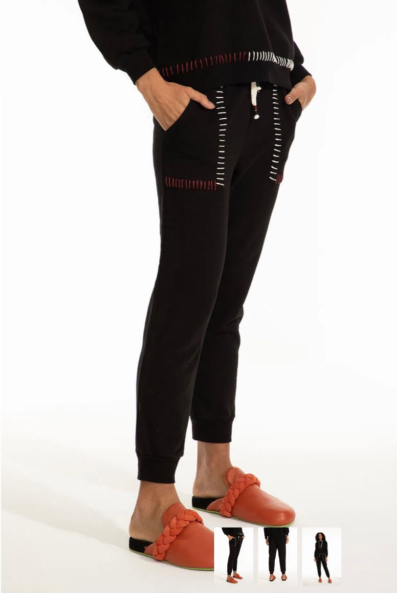 Calca Moleton Crochet Indaia Preto - Imagem 2