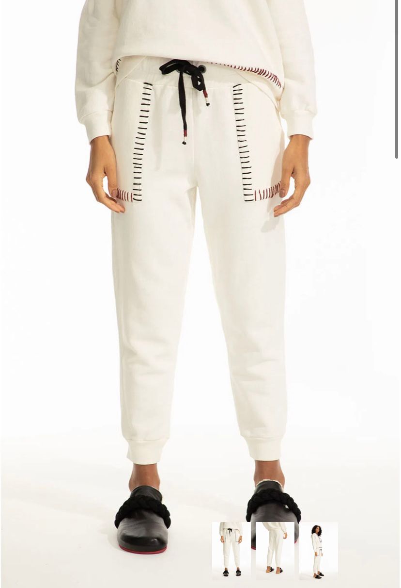 Calca Moleton Crochet Indaia Off White - Imagem 2