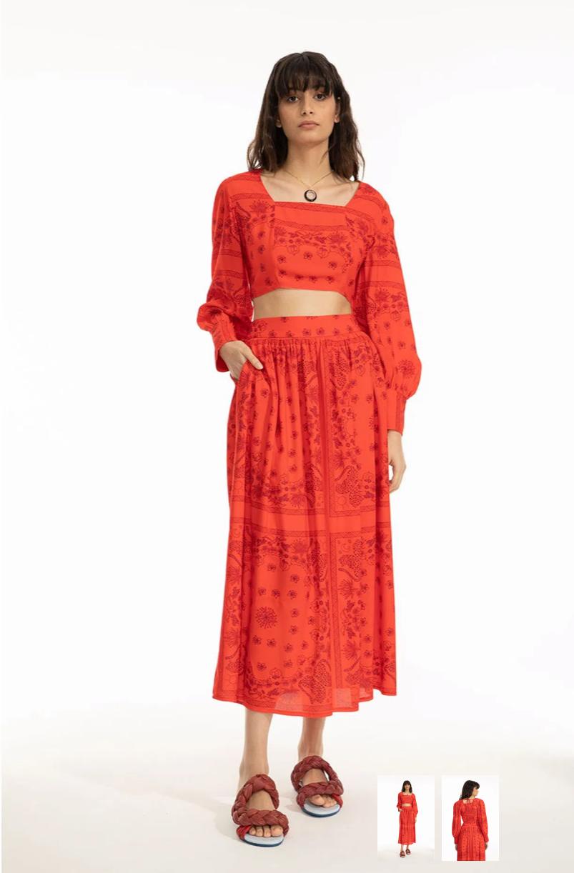 Cropped Lastex Cerrado Vermelho G Vermelho