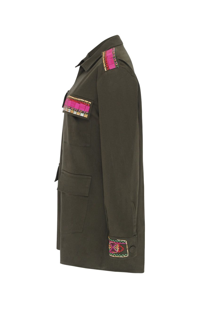 Parka Oliva Bordada Ref 2414 - Imagem 4