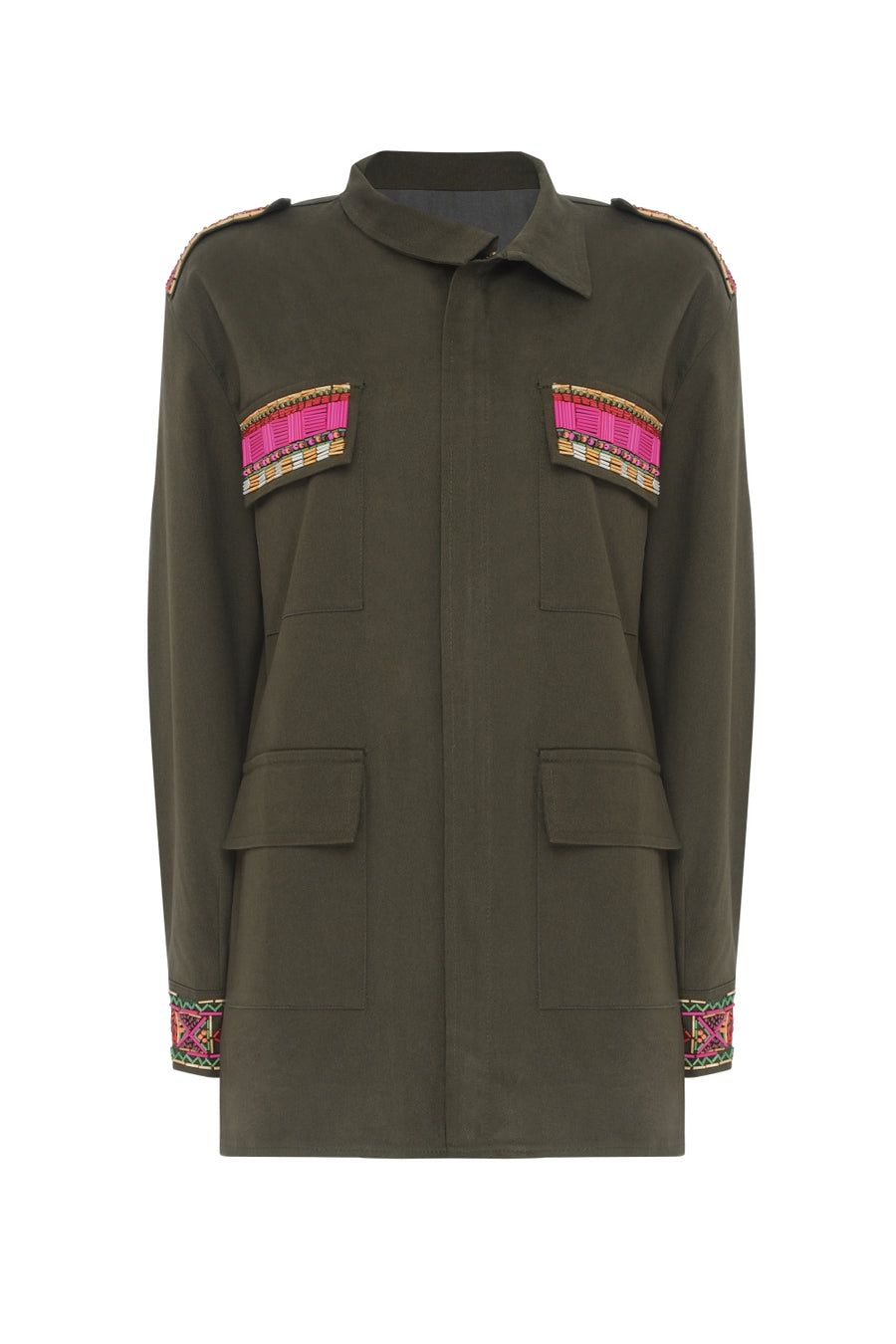 Parka Oliva Bordada Ref 2414 - Imagem 3
