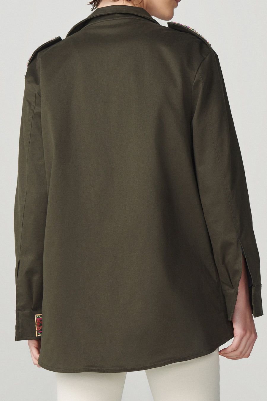 Parka Oliva Bordada Ref 2414 - Imagem 2