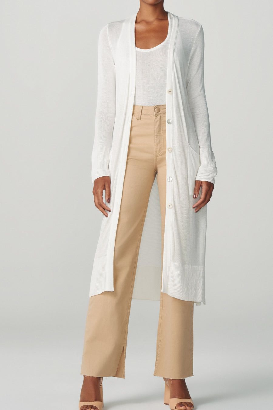 Max Cardigan Tricot Branco Ref 2386