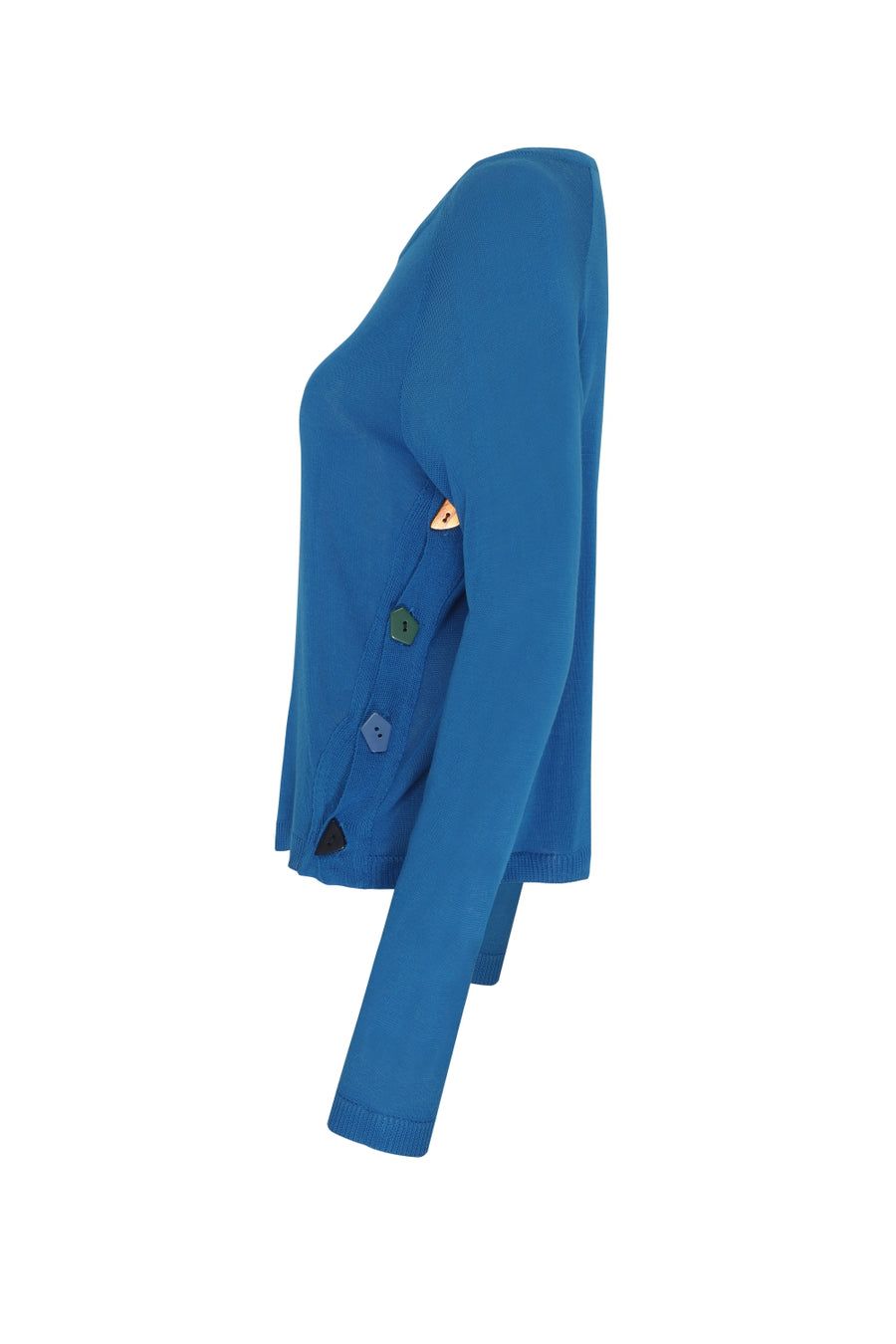 Camisa Tricot Botoes Azul Bic Ref 2385 - Imagem 3