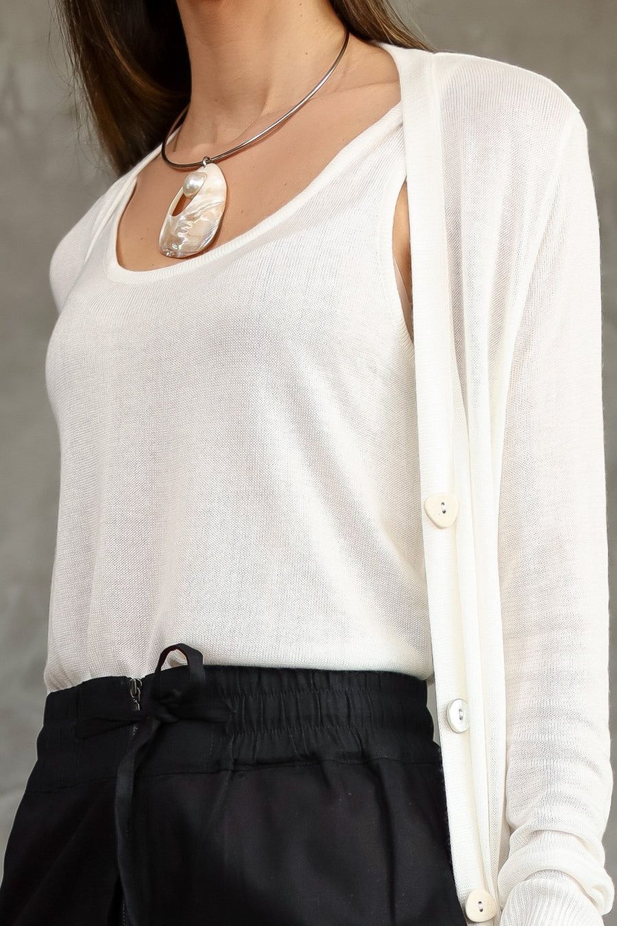 Regata Tricot Branca Ref 2387 Branco