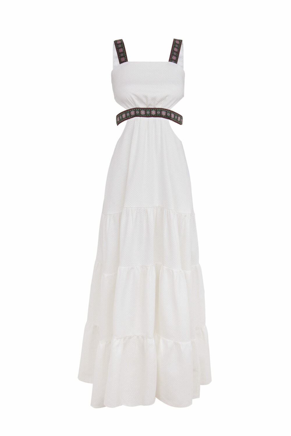 Vestido Longo Fitas Branco - Imagem 2