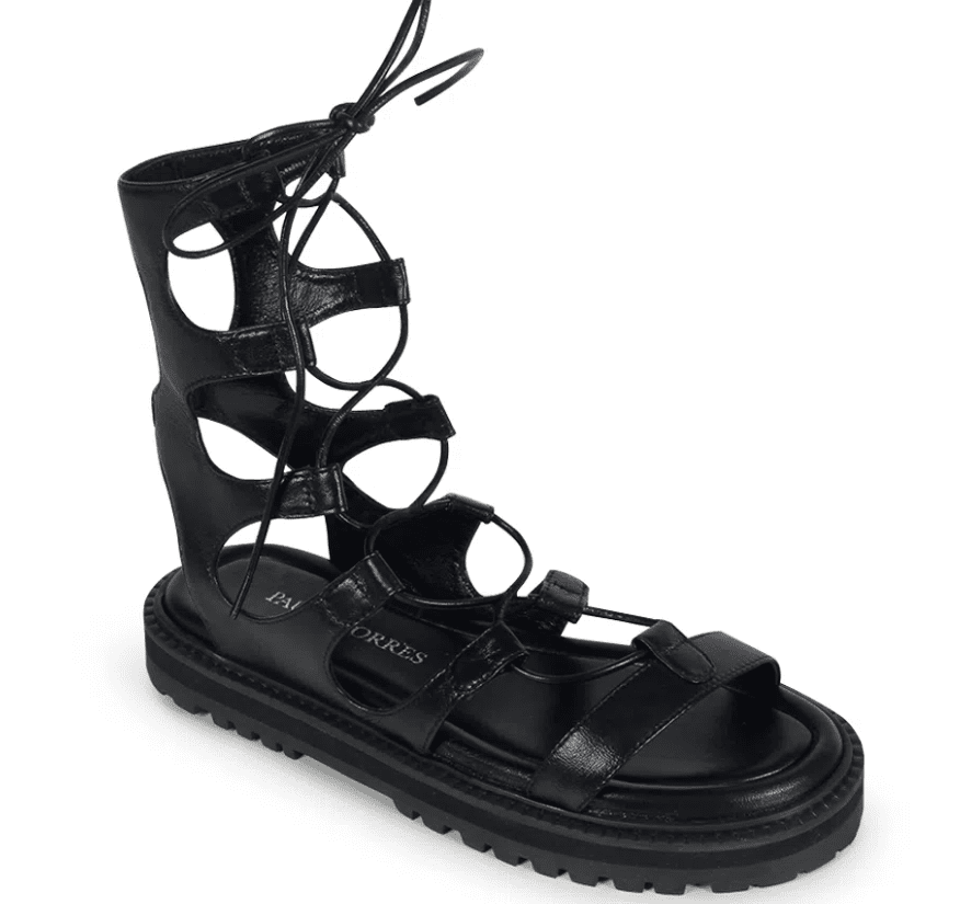 Rasteira Gladiadora Sunset Preto