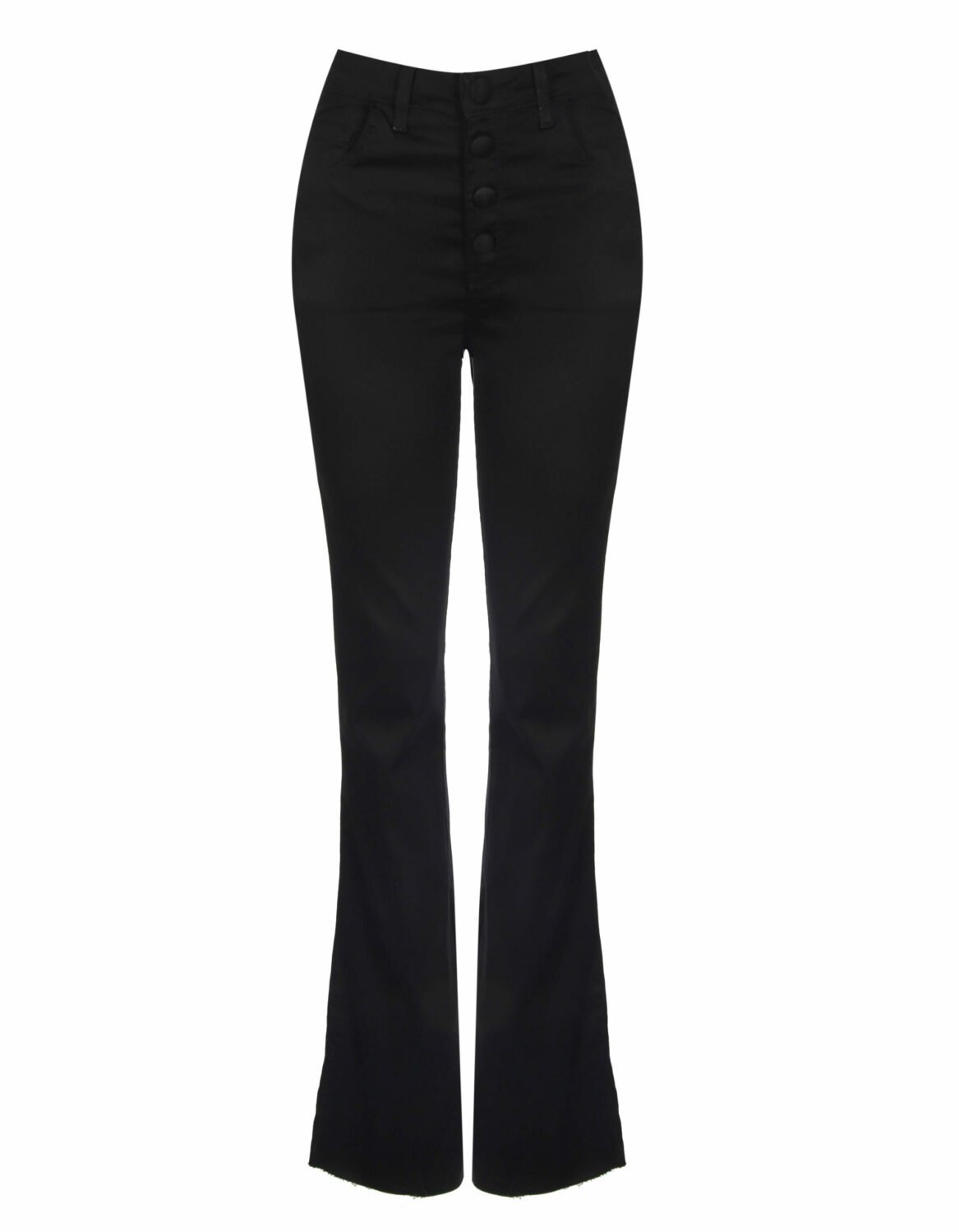 Calca Andrea Black Acetinada Flare Ref Ac2342/1