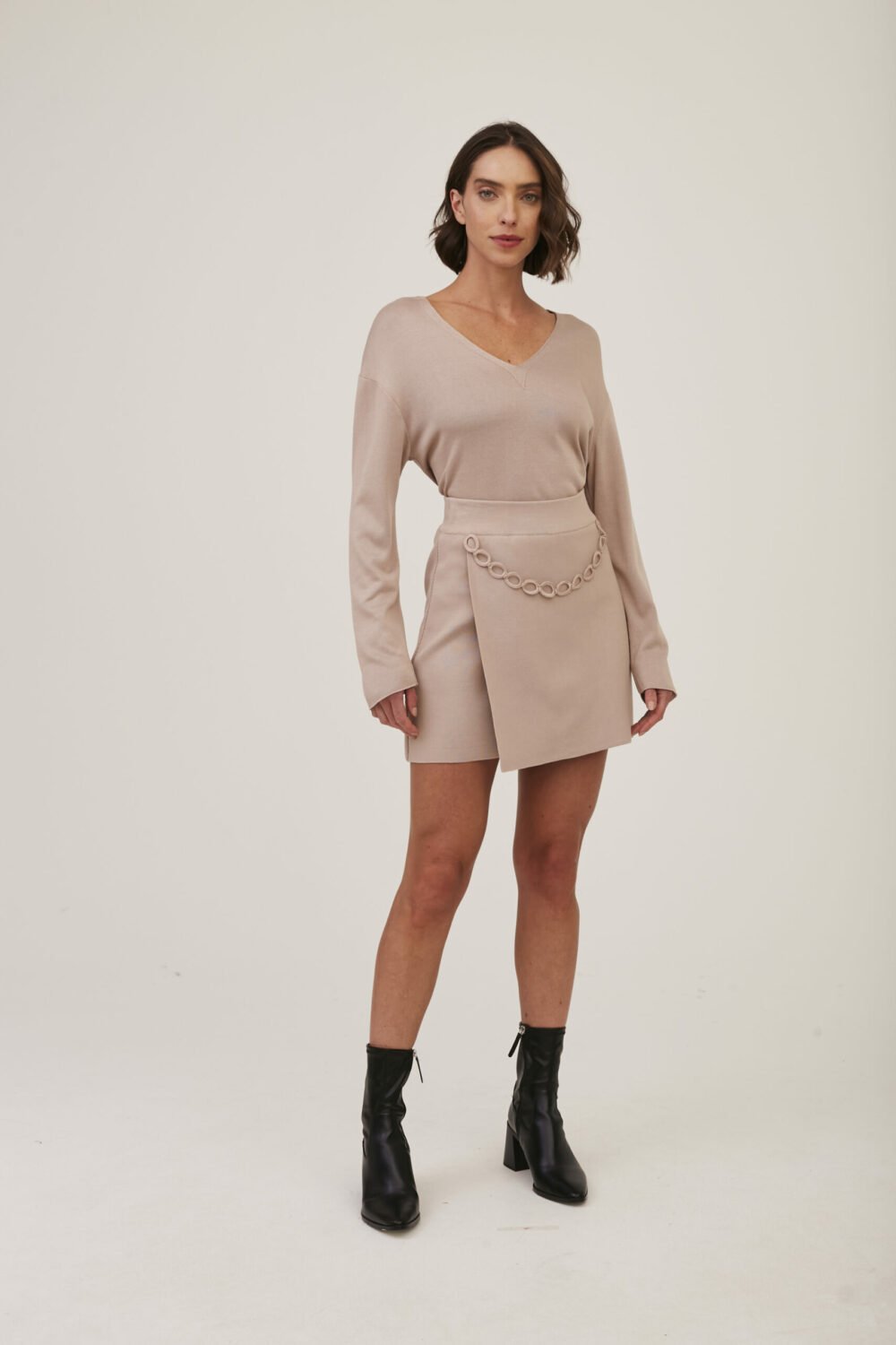 Blusa Decote V Tricot Moonlight