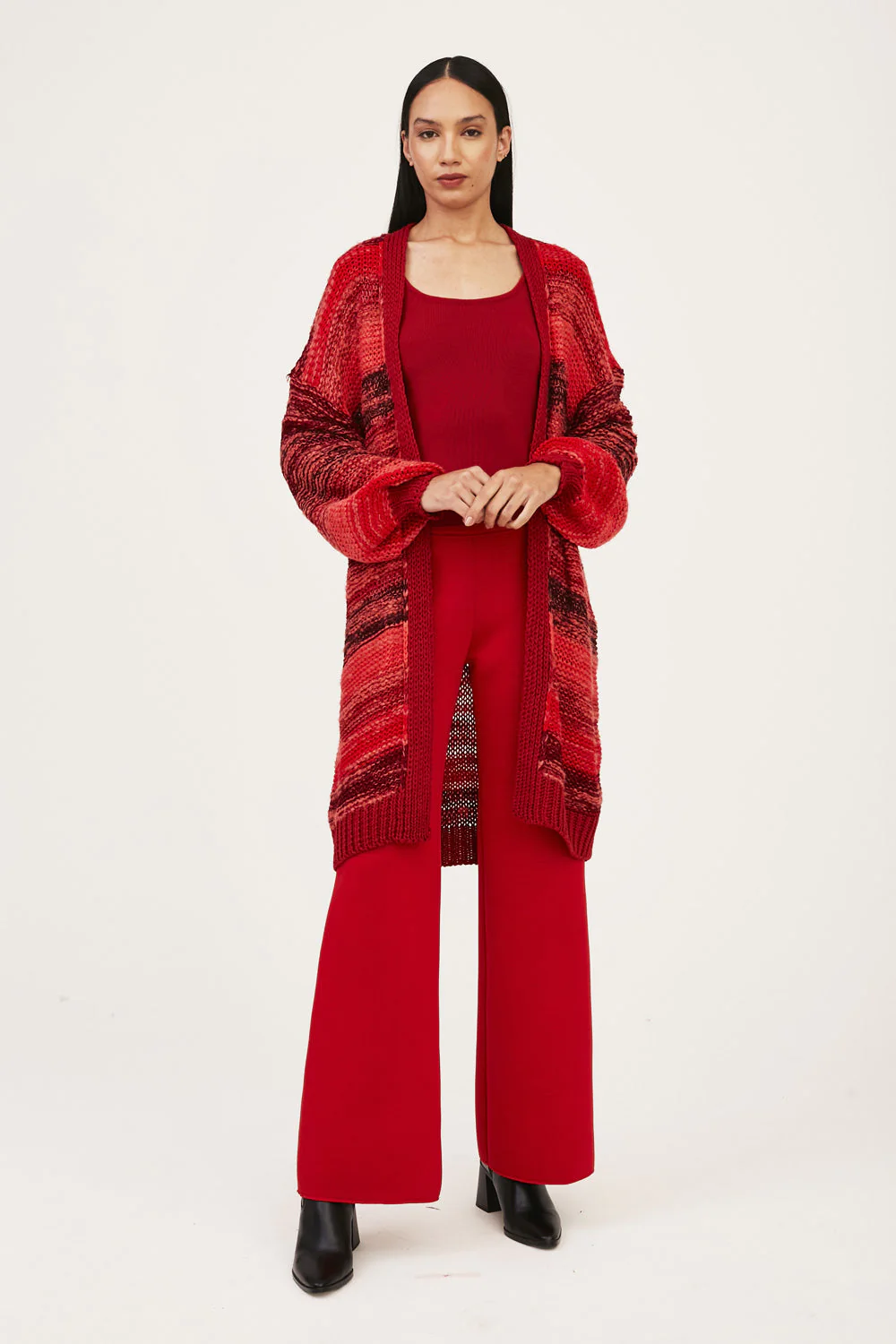Blusa Manga Longa Tricot Bicolor Lava