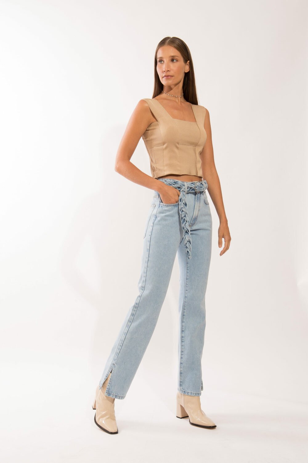 Blusa Tricot Antonia Bege
