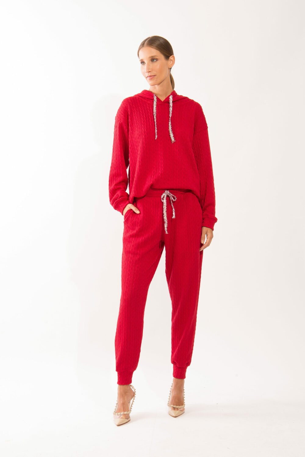 CALÇA TRICOT BELLA VERMELHO