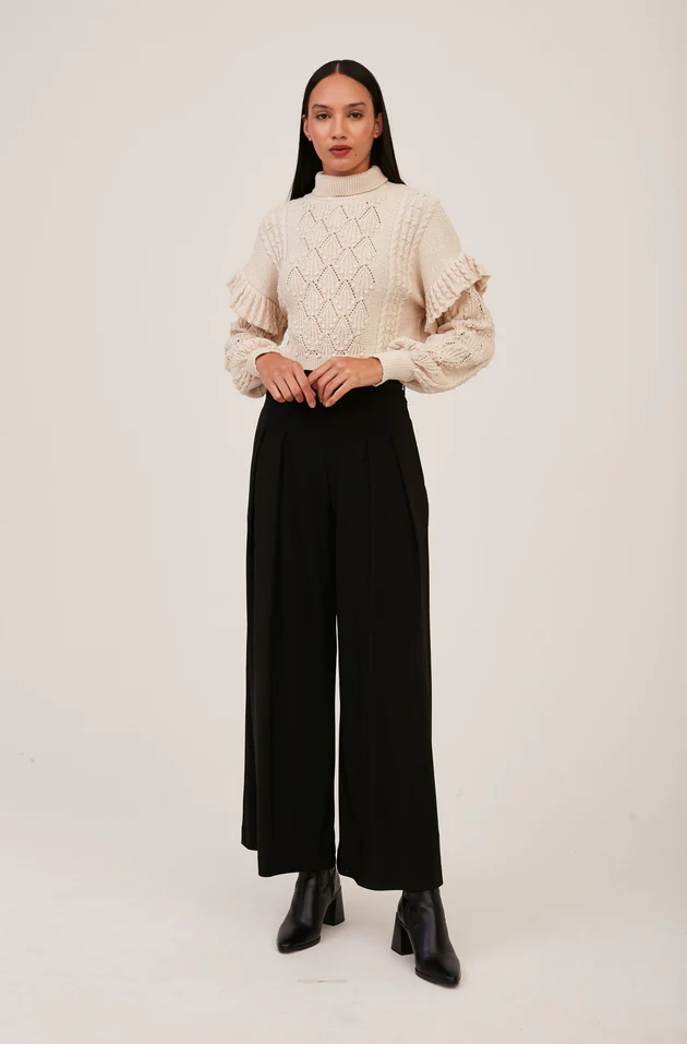 BLUSA EM TRICOT EM PONTO RELEVO NINIVE - Imagem 2