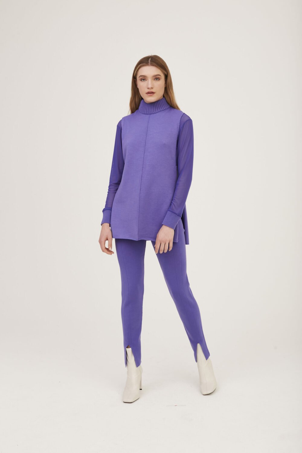 VESTE COM LATERAIS ABERTA EM TRICOT Very Peri