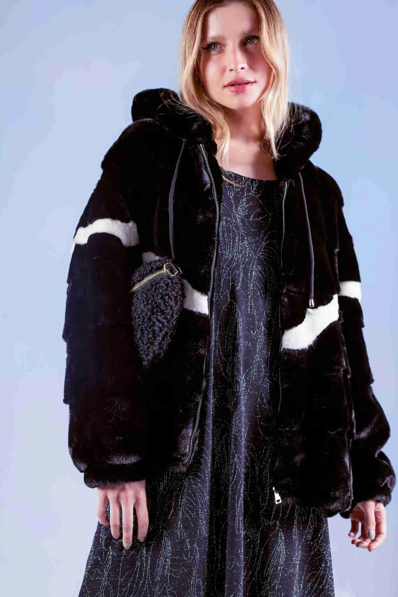 Jacket Fur Preto