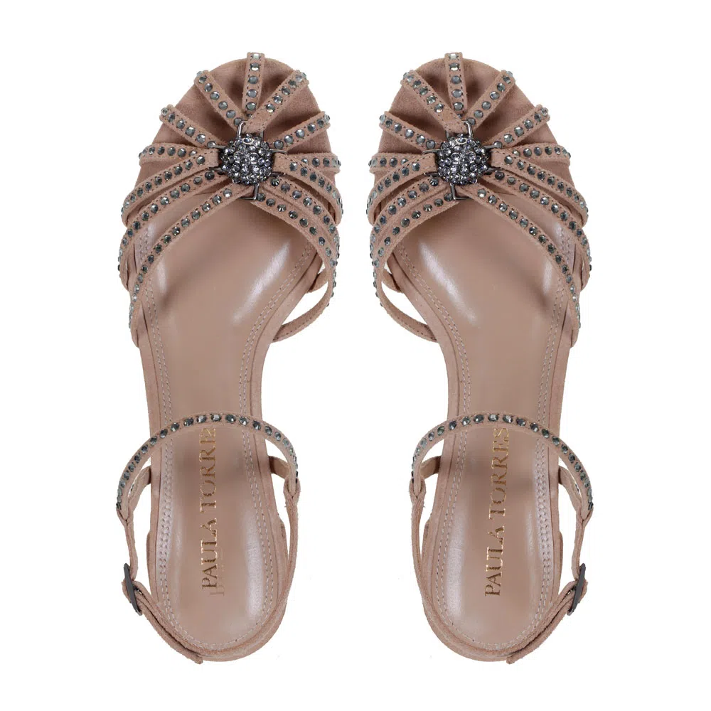Sandalia Bela Sparkle Bege - Imagem 4