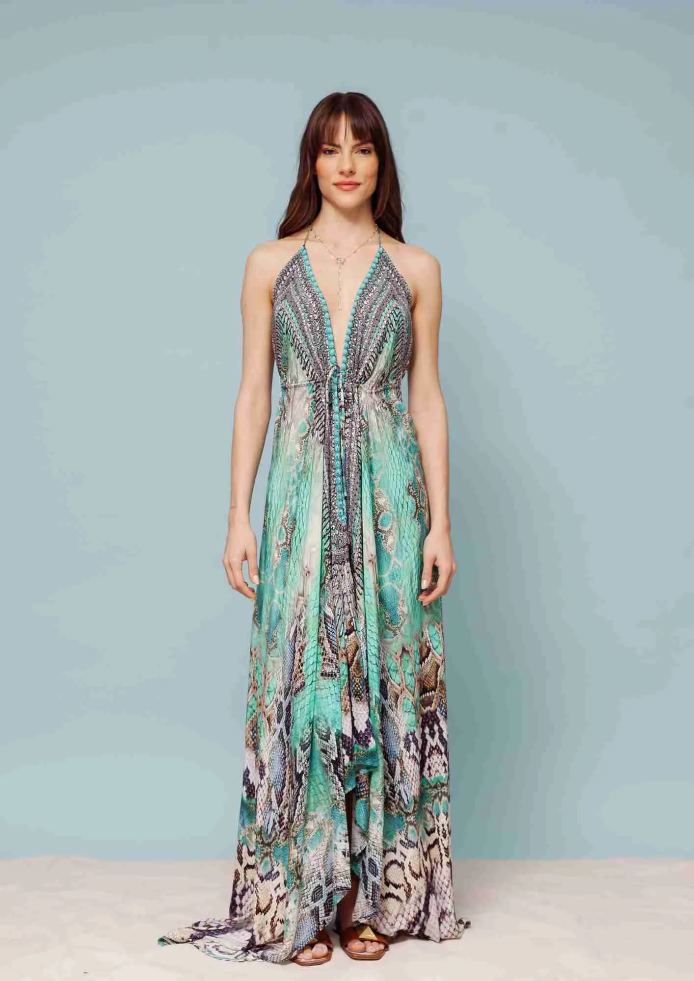 VESTIDO PORTUGAL ESTAMPADO AZUL