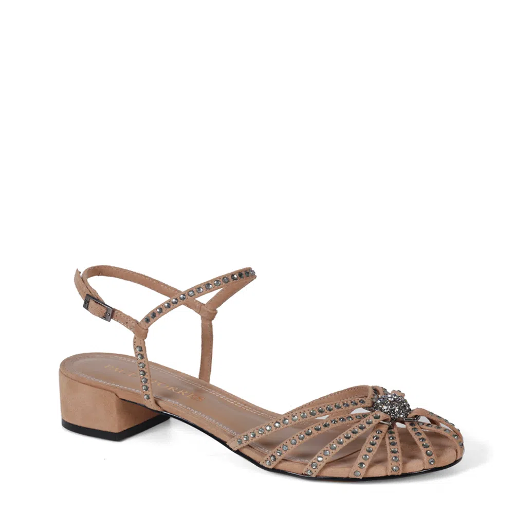 Sandalia Bela Sparkle Bege