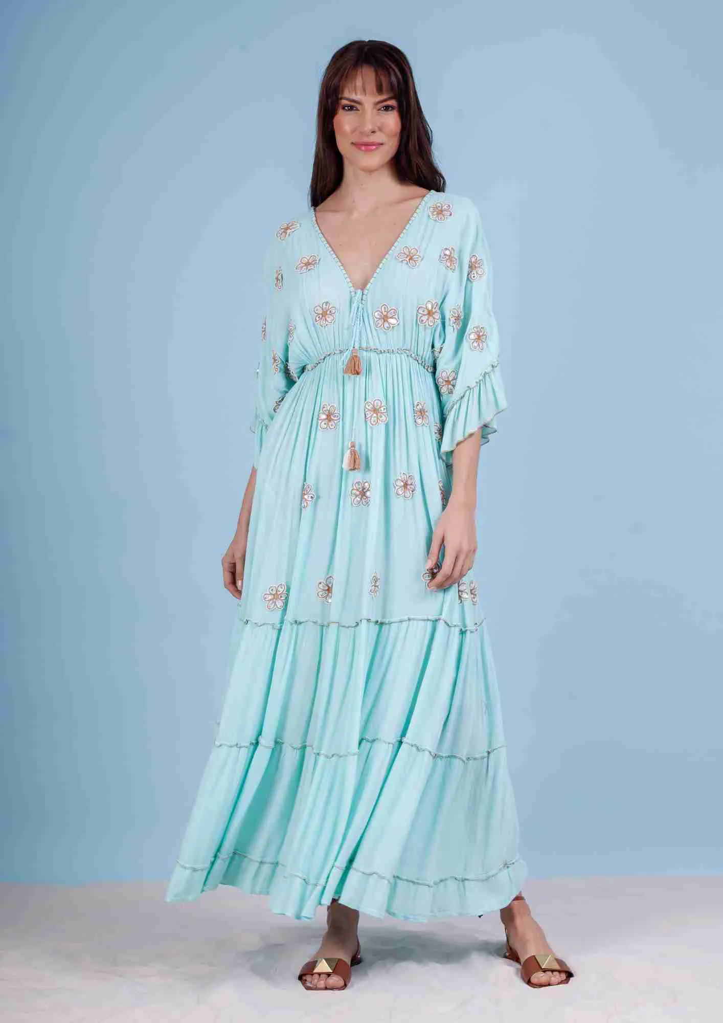 VESTIDO PERTH TURQUESA