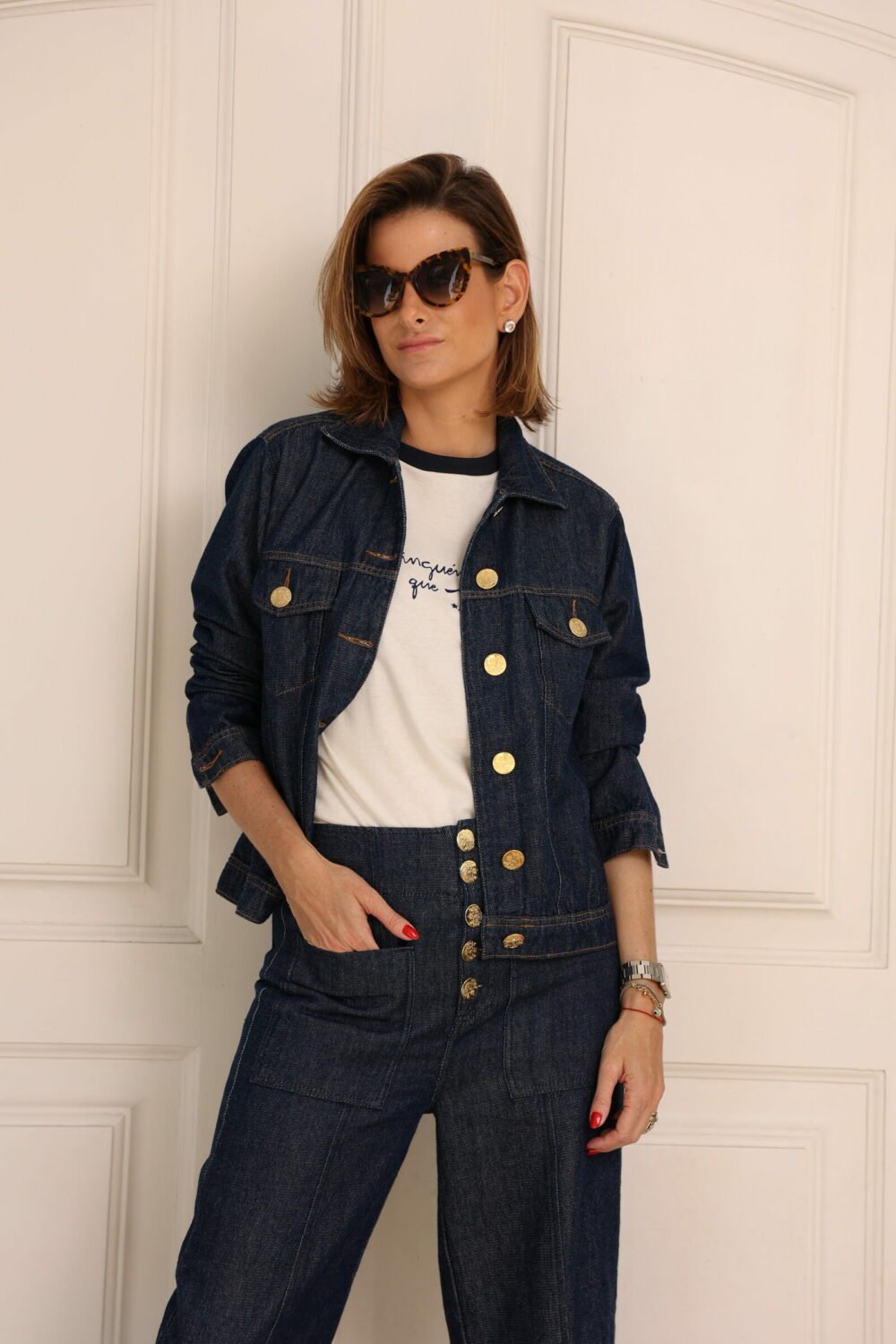 JAQUETA BIANCA JEANS ESCURO
