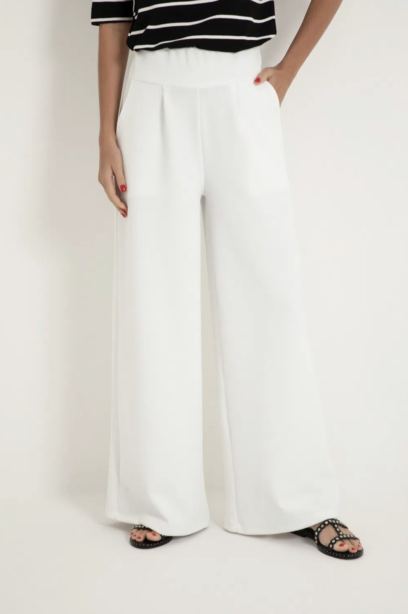 Calca Pantalona New Crepe Branco - Imagem 2