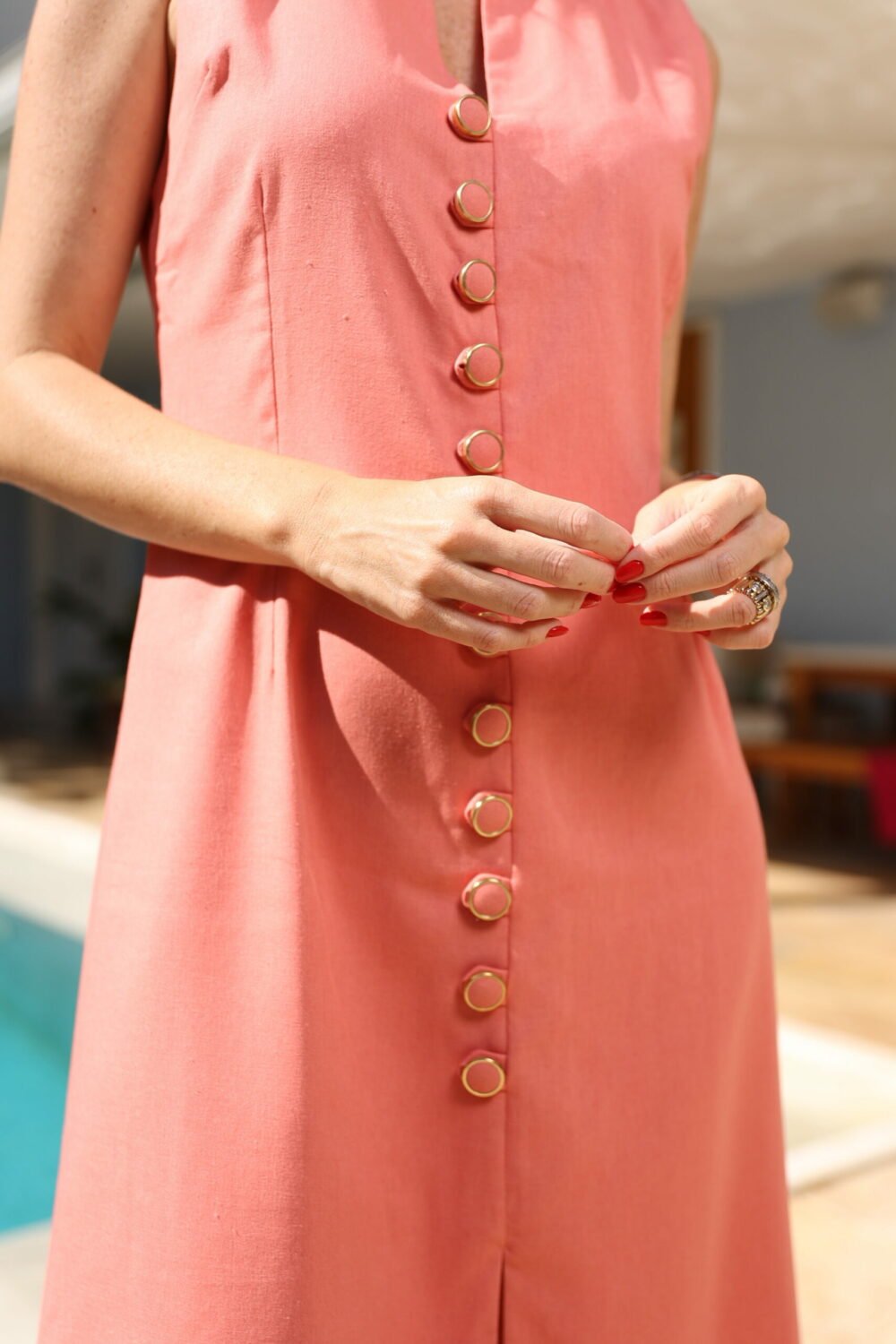 Vestido Karen Coral - Imagem 4